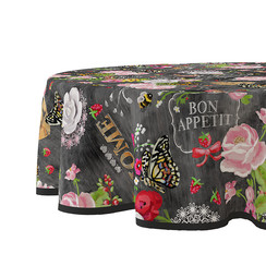 Toile cirée ronde Bon Appetit - 160cm