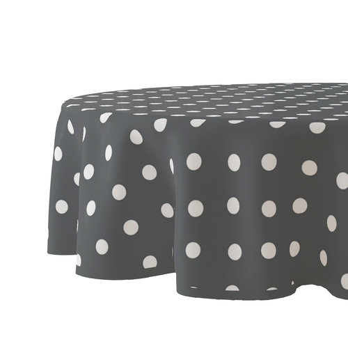 Tafelzeil rond 160cm stip grijs