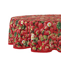 Oilcloth round 160cm Strawberries
