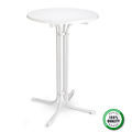 Bartable - blanc- 80cm de diamètre - table de bar - table de cocktail - table de fête - cadre solide