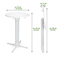 Bartable - white- 80cm diameter - bar table - cocktail table - party table- strong frame