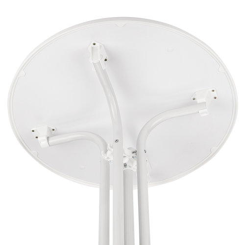 Bartable - blanc- 80cm de diamètre - table de bar - table de cocktail - table de fête - cadre solide