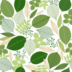 Oilcloth 4052-01 Green leaves
