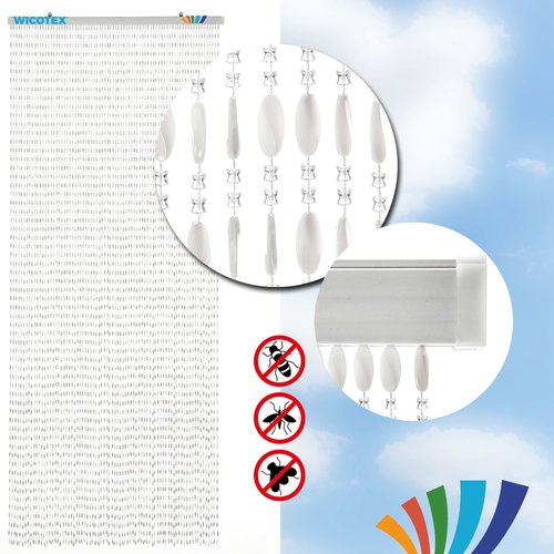 Fly curtain door curtain Charlotte 90x220 cm white