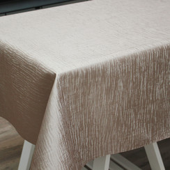 Linge de table Polyline Forest taupe rouleau de 20 mètres