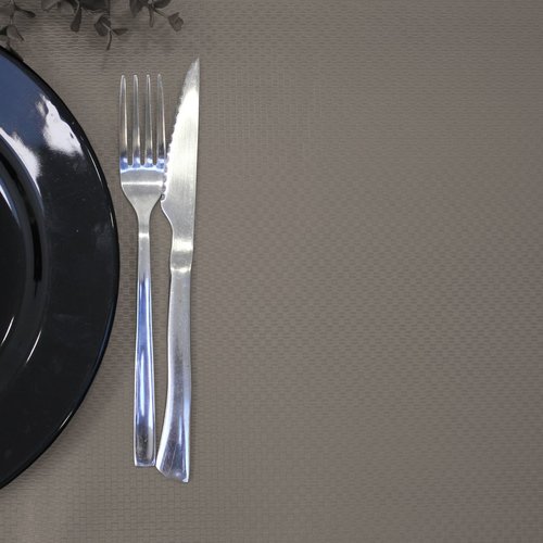 Tafeltextiel Polyline Honey taupe