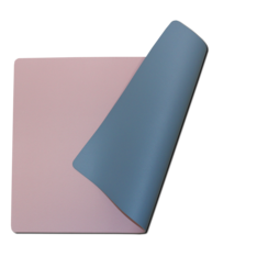Placemats artificial leather pink-light blue