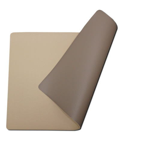 Sets de table en simili cuir beige - sable Moon double face