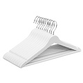 Kleiderbügel - Kleiderbügel Holz - Weiß 10 Stück mit Rockeinkerbung