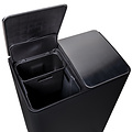 Waste bin Tom 60litre (2x30litre) waste separation 2 compartments black