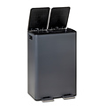 Waste bin Tom 60litre (2x30litre) waste separation 2 compartments anthracite