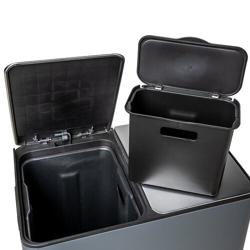 Waste bin Tom 60litre (2x30litre) waste separation 2 compartments anthracite