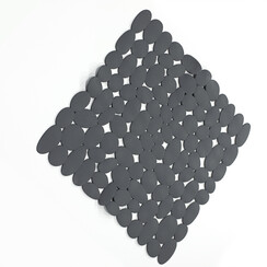 Shower mat anti-slip for shower anthracite 53x53cm stones