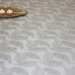 Textile de table enduit Dalia gold