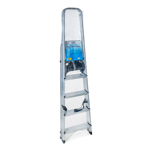 Household stepladder - Kitchen stepladder 5 treads - Aluminium - for private and professional use