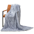 Wicotex Plaid blanket- Fluffy light grey. Both sides coloured 150x200cm