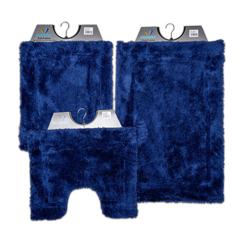 Bath mat uni dark blue 60x90cm