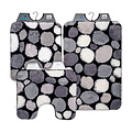 Bath mat black-grey-white stones 60x90cm