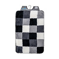 Bath mat black-grey-white-blocked 60x90cm