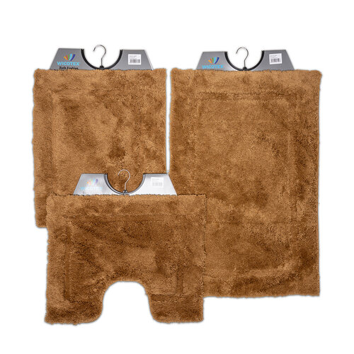 Tapis de bidet uni taupe 50x60cm