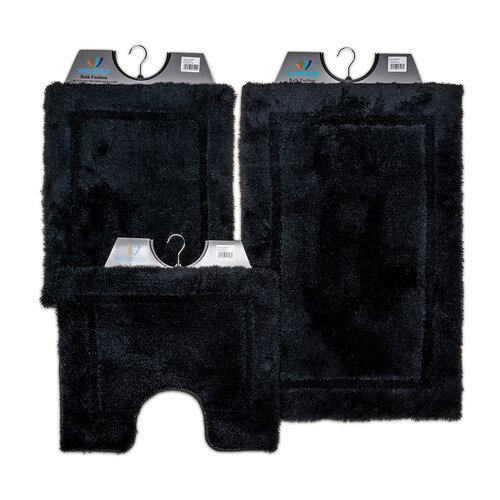 Bidet mat uni black 50x60cm