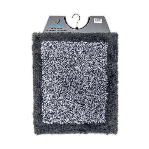 Tapis de bidet gris avec bordure noire 50x60cm