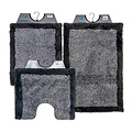 Bidet mat grey with black border 50x60cm