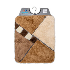 Bidetmatte taupe-beige kariert 50x60cm