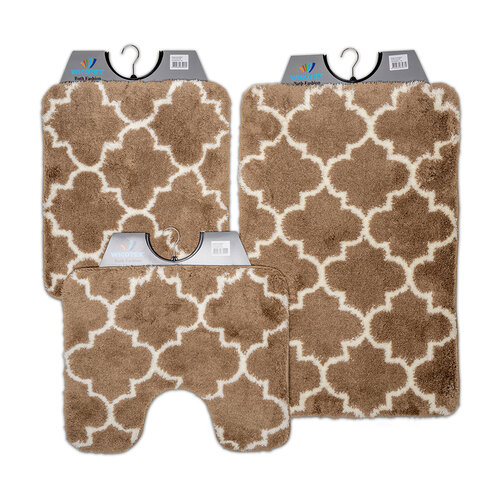 Tapis de toilette Marseille taupe 50x60cm