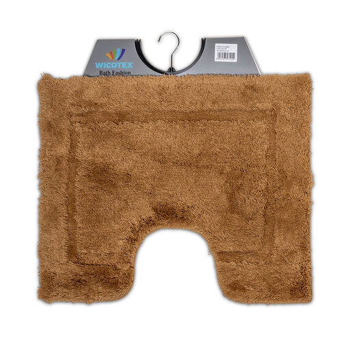 Tapis de toilette uni taupe 50x60cm