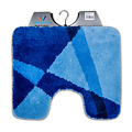 Toilet mat blue striped 50x60cm