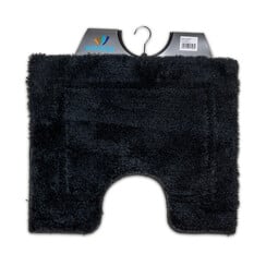 Toilet mat uni black 50x60cm