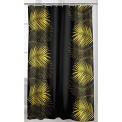 Rideau de douche 180x200 textile Orbella noir or