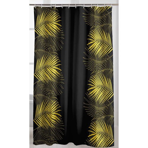 Shower curtain 180x200 textile Orbella black gold