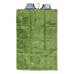 Bath mat checkered green 60x90cm