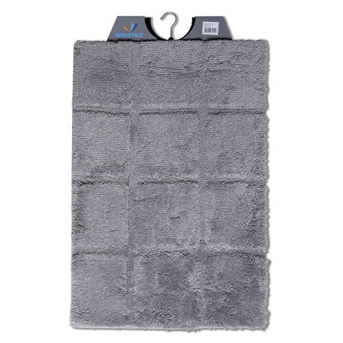 Tapis de bain carré gris 60x90cm