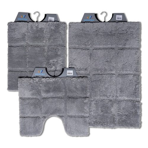 Bath mat squared grey 60x90cm