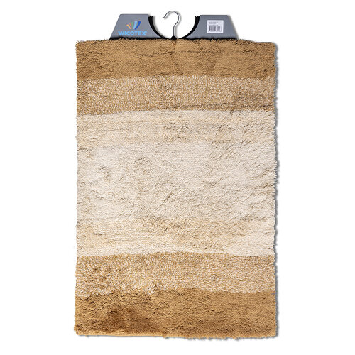 Tapis de bain arc-en-ciel beige blanc 60x90cm