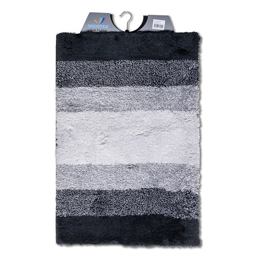 Tapis de bain arc-en-ciel noir gris 60x90cm