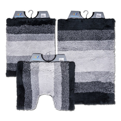 Bath mat rainbow black grey 60x90cm