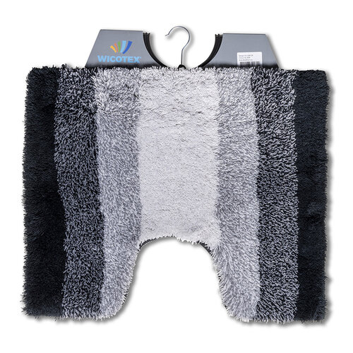 Tapis de toilette arc-en-ciel noir gris 50x60cm