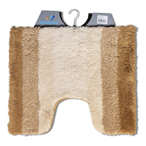 Tapis de toilette arc-en-ciel beige blanc 50x60cm