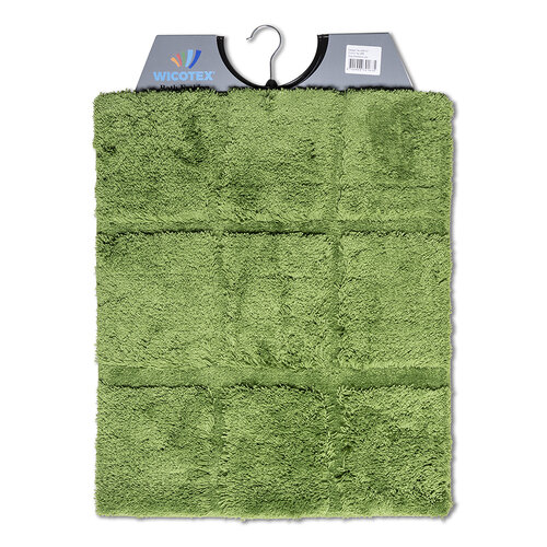Tapis de bidet vert à carreaux 50x60cm