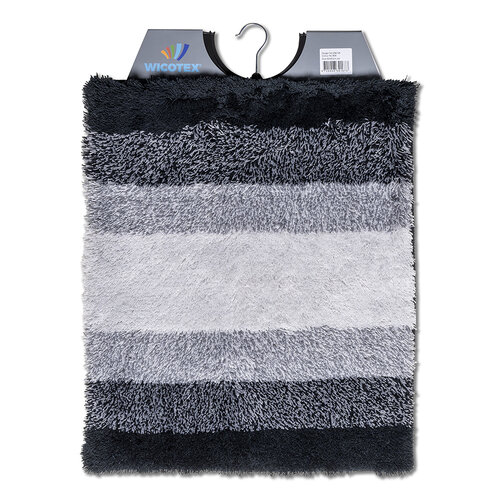 Tapis de bidet arc-en-ciel noir gris 50x60cm