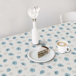 Toile cirée Coquelicots Bleu