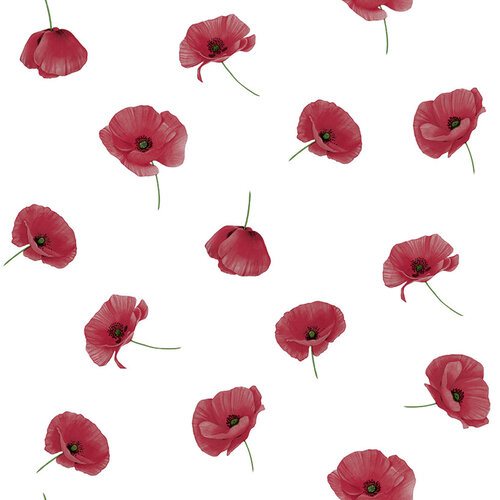 Toile cirée Poppies Rouge