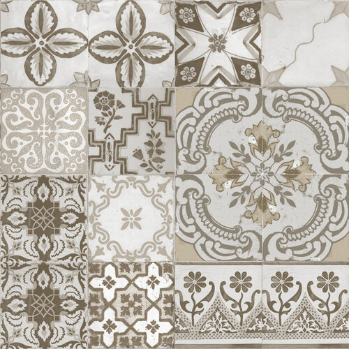 Toile cirée Piastrella Taupe