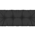 Coussin de palette Confort de base Coussin de dossier déperlant Noir 120x40x10/20cm