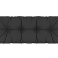 Pallet cushion Basic comfort Water-repellent back cushion Black 120x40x10/20cm
