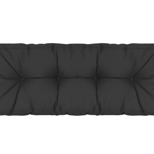 Coussin de palette Confort de base Coussin de dossier déperlant Noir 120x40x10/20cm